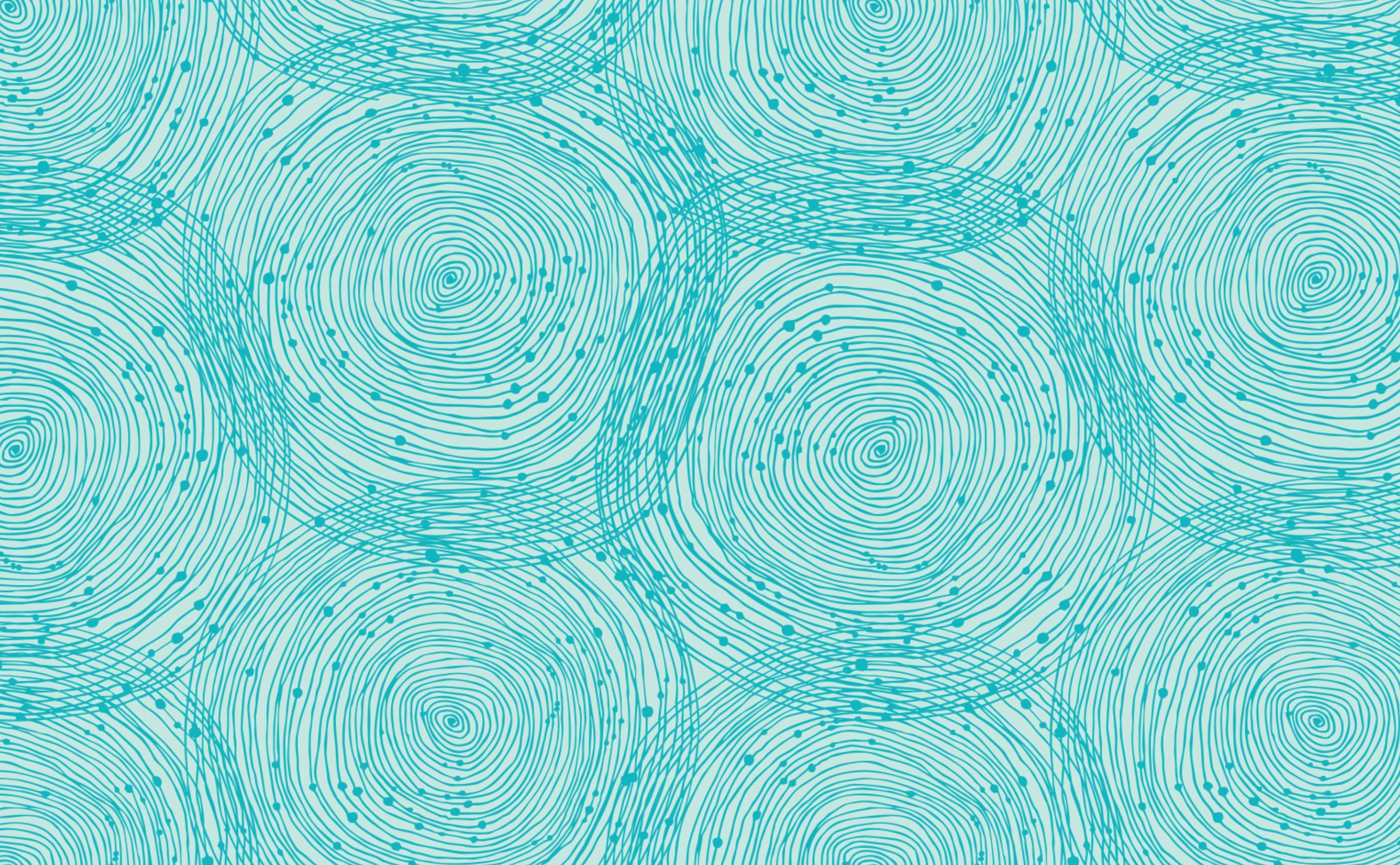 Turquoise Swirl Pattern Wallpaper