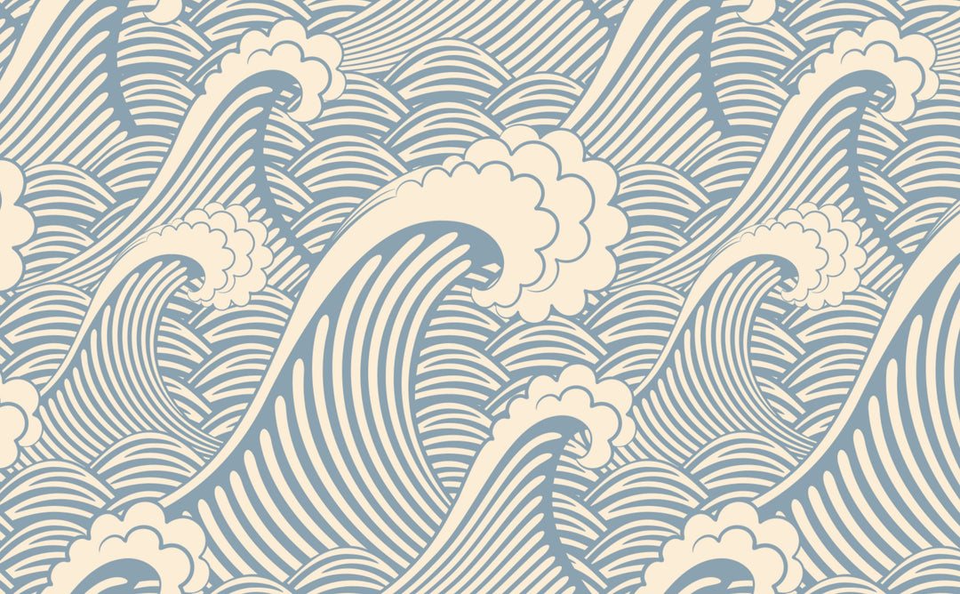 Wave Pattern Decor Nautical Waves Wallpaper for Walls | Waves of Chic