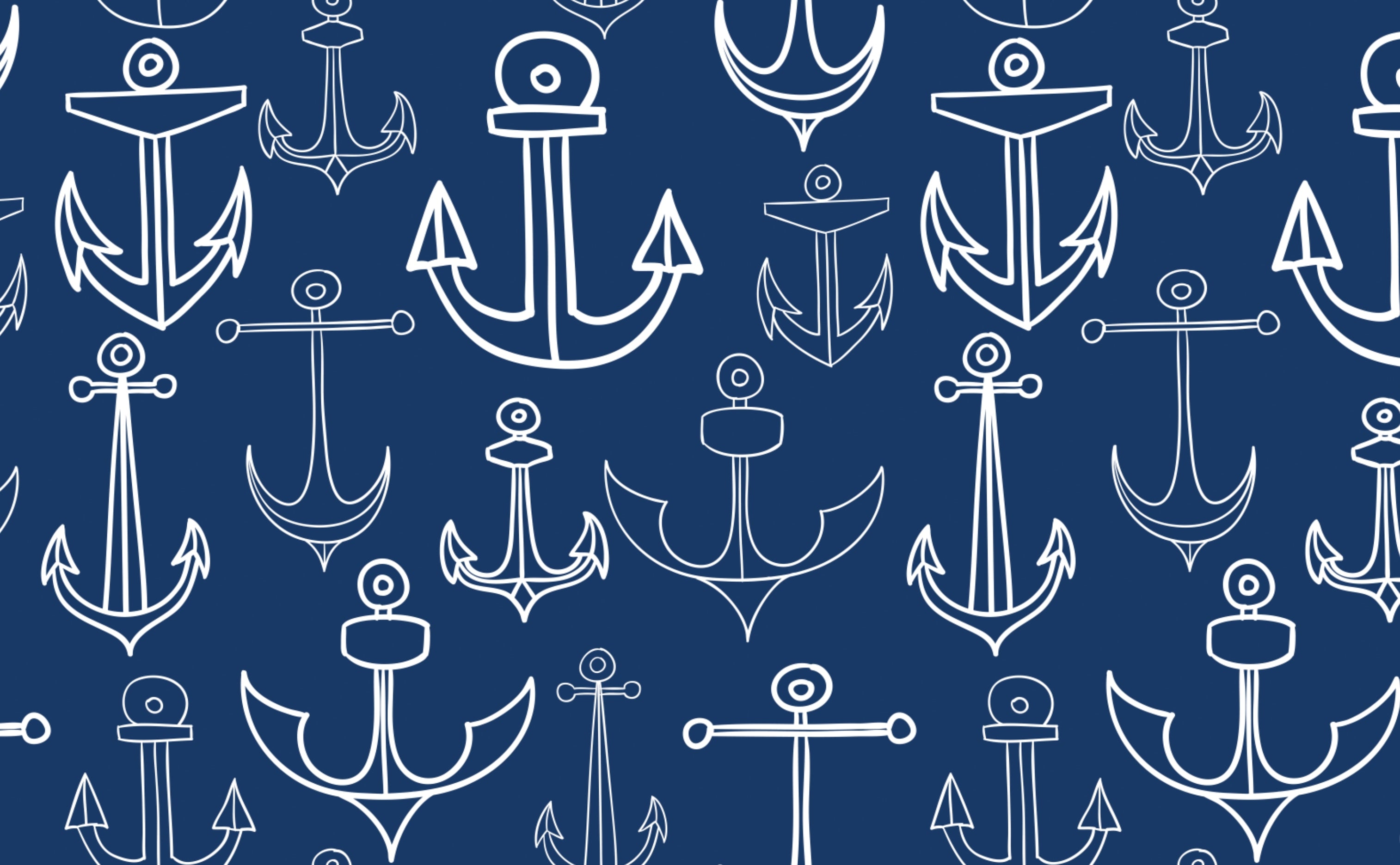 Anchors Away - Contemporary Nautical Anchor Art Wall Art, Canvas