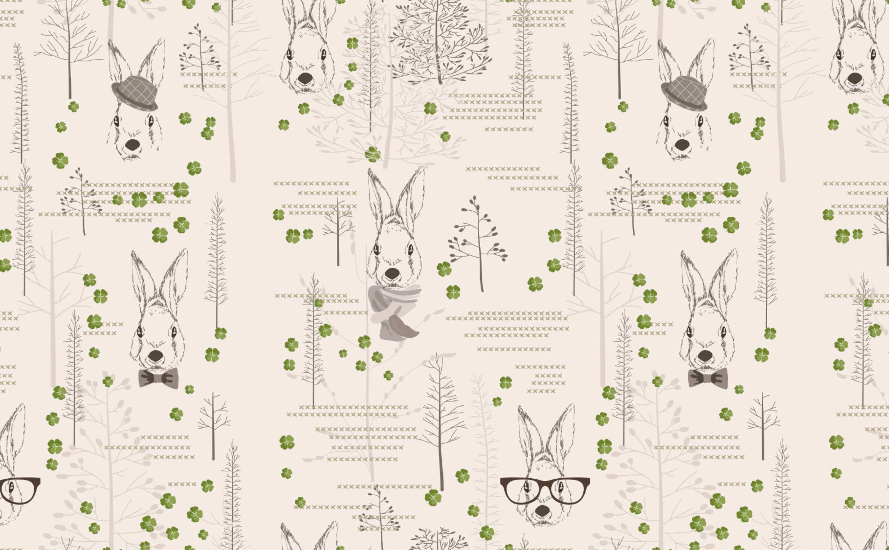 Rabbit Pattern Wallpaper