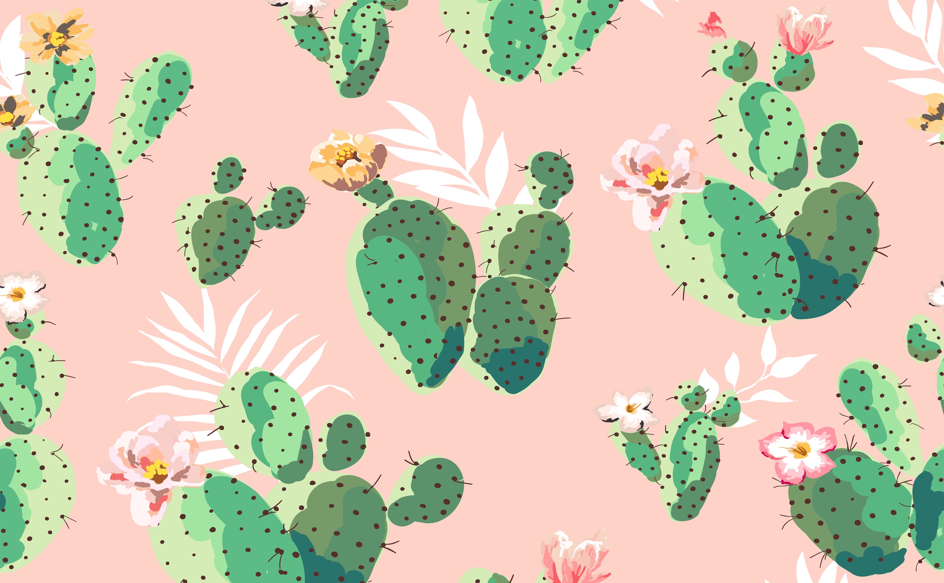 Cacti on Pink Sample
