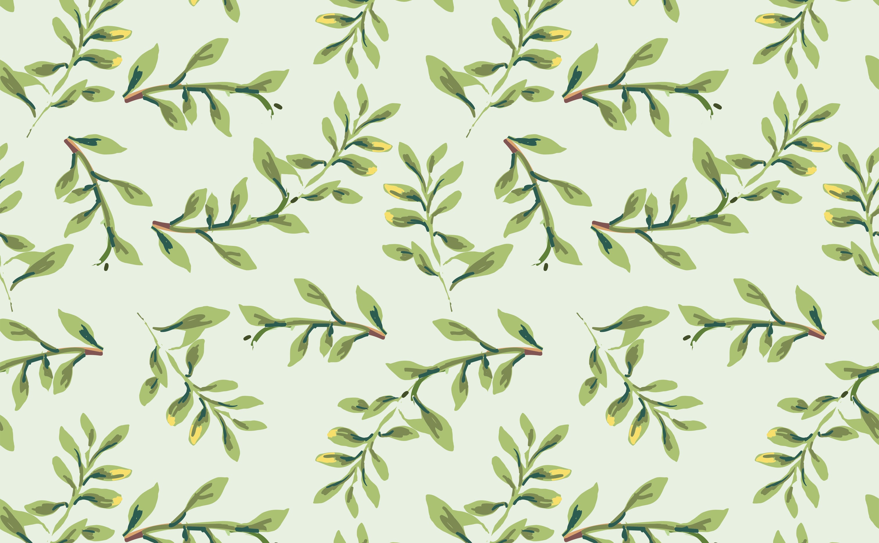 Twiggy - Sprigs Of Leaves Wallpaper