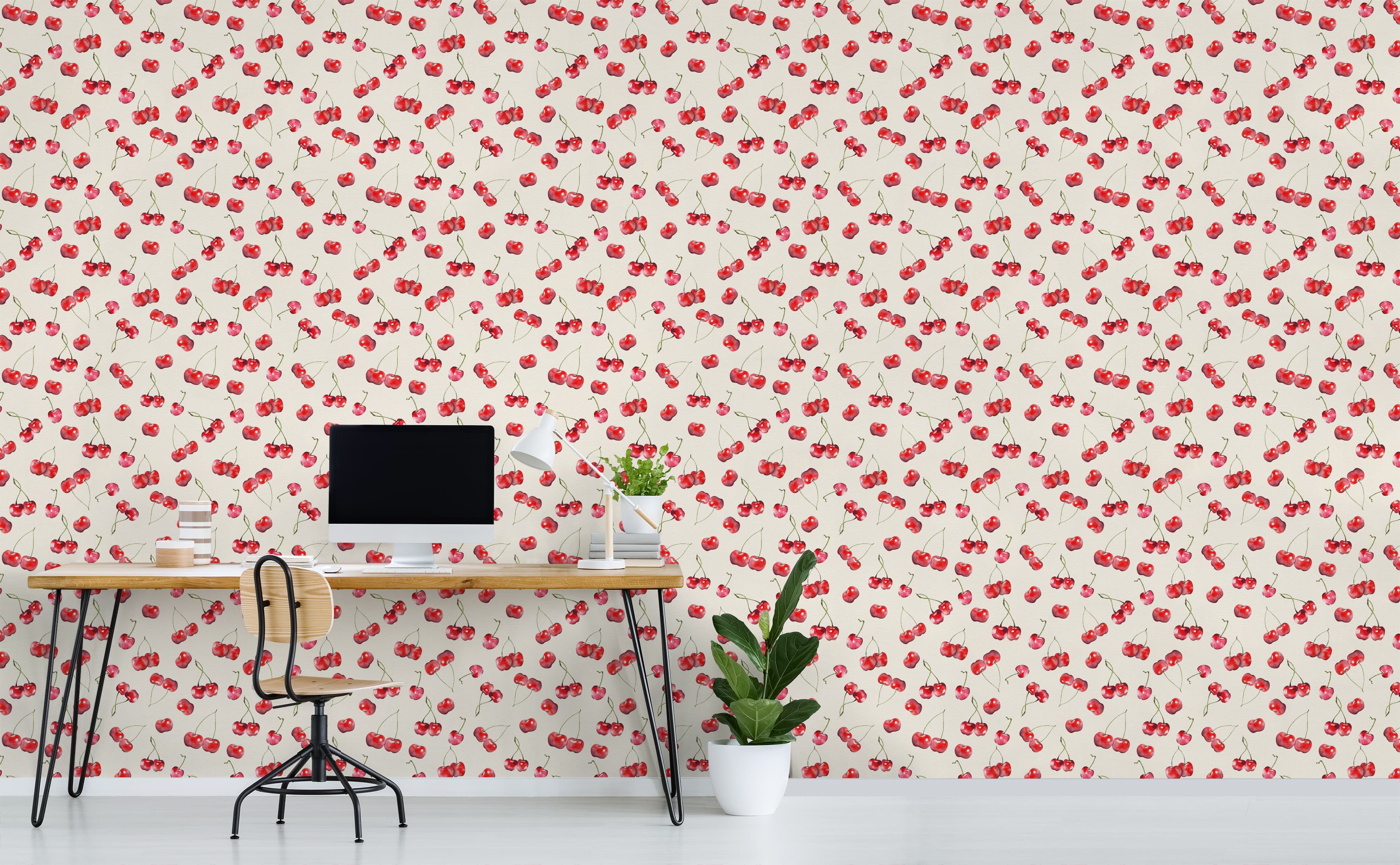 Cherry Pattern Wallpaper for Walls