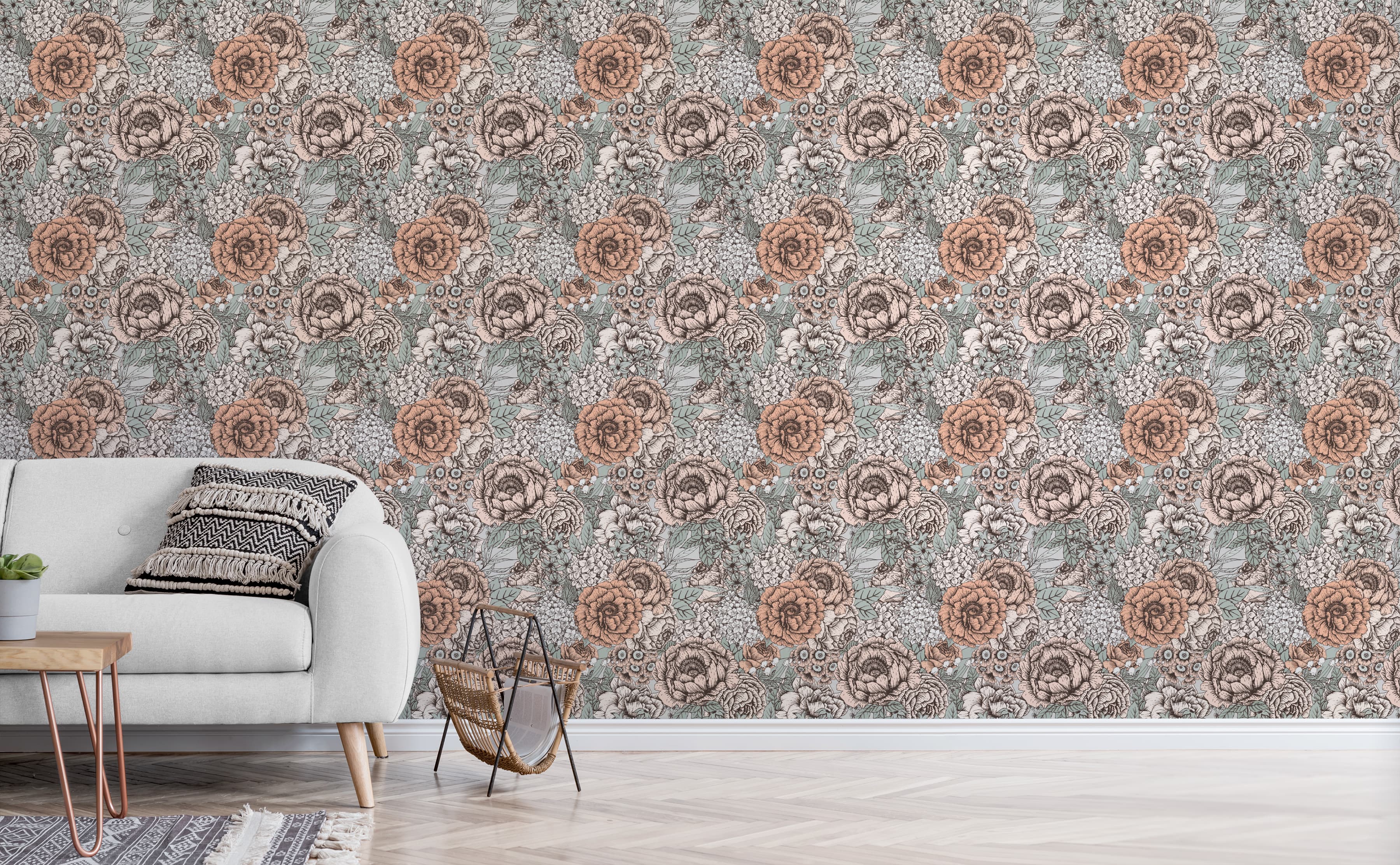 Smiley Flower Fabric, Wallpaper and Home Decor