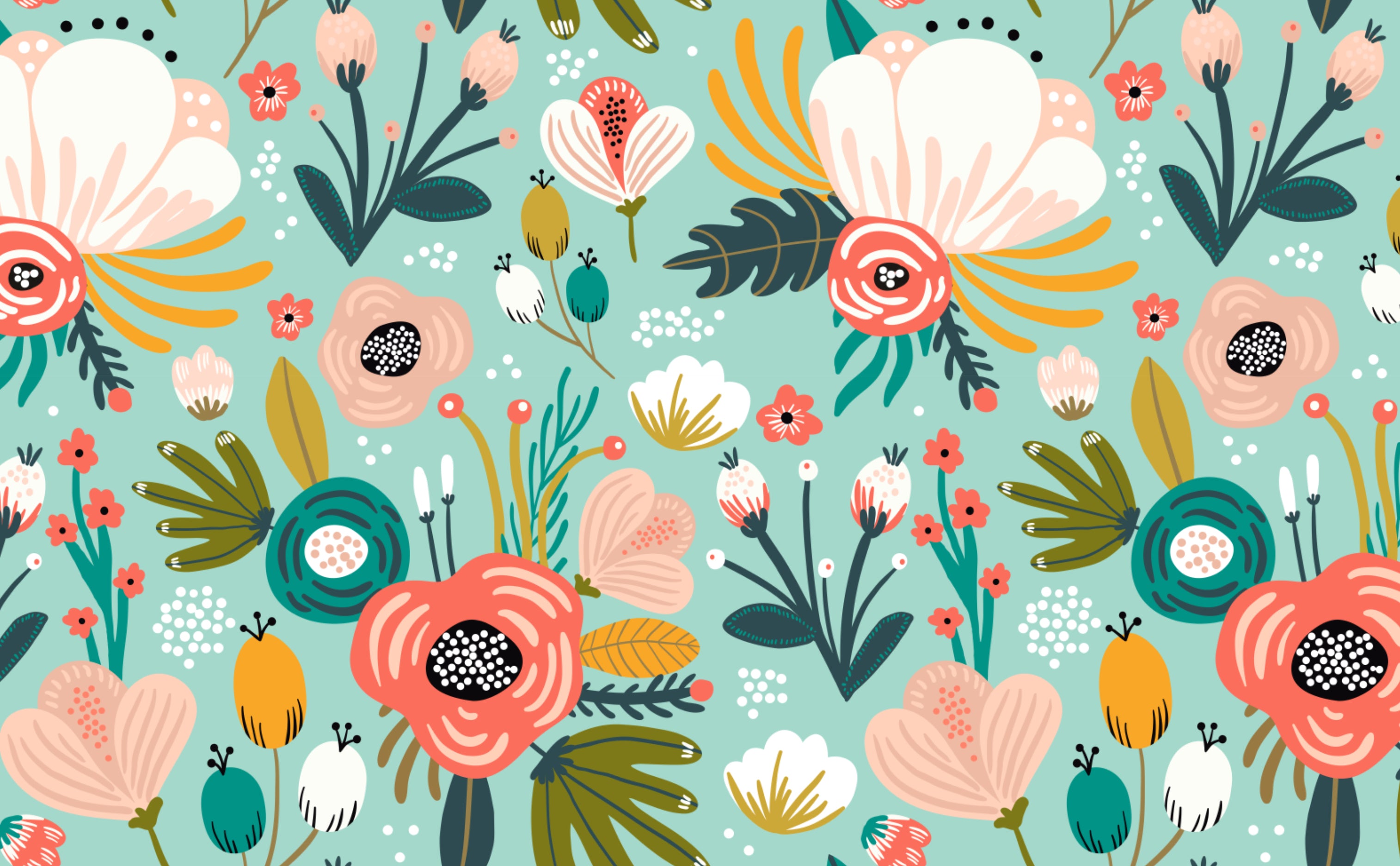 Sample of Pretty Flowers Wallpaper in Multicoloured – I Love Wallpaper