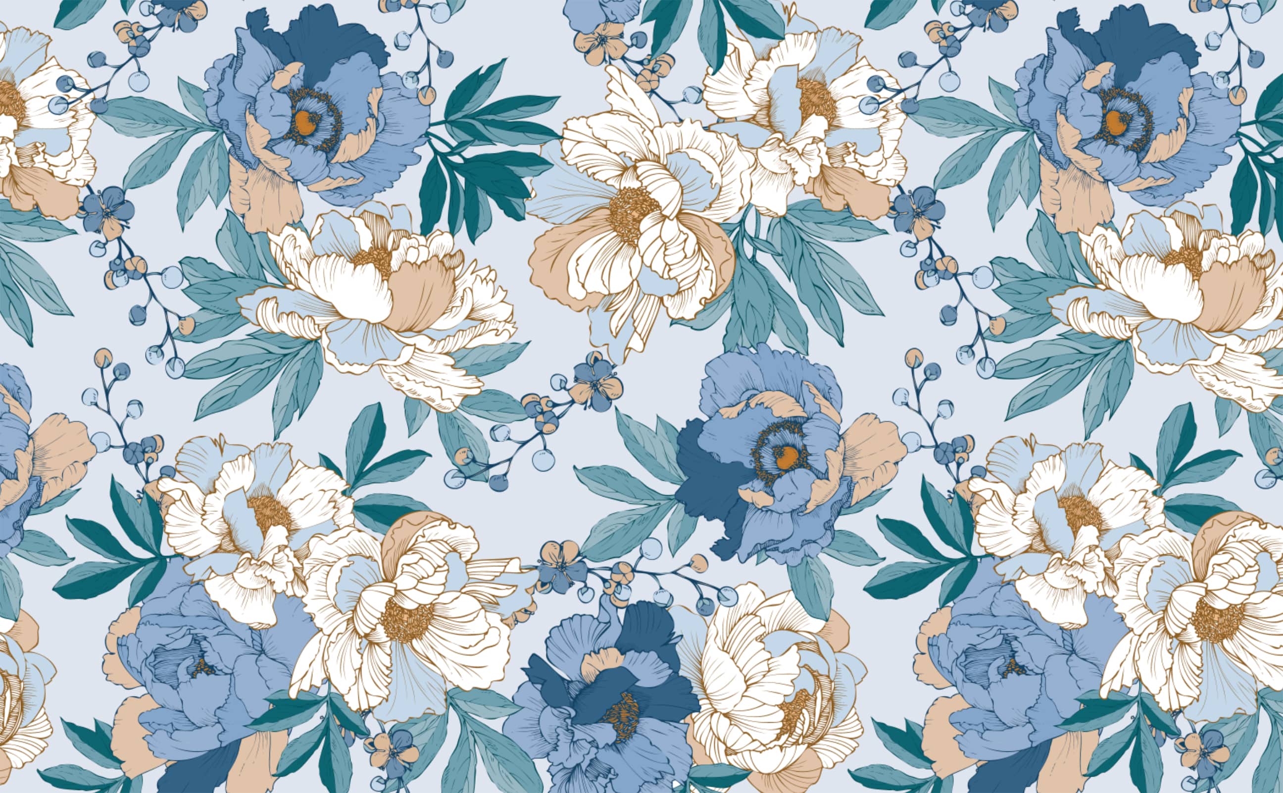 Concept Abstract Floral Seamless Pattern Flora Surface Design