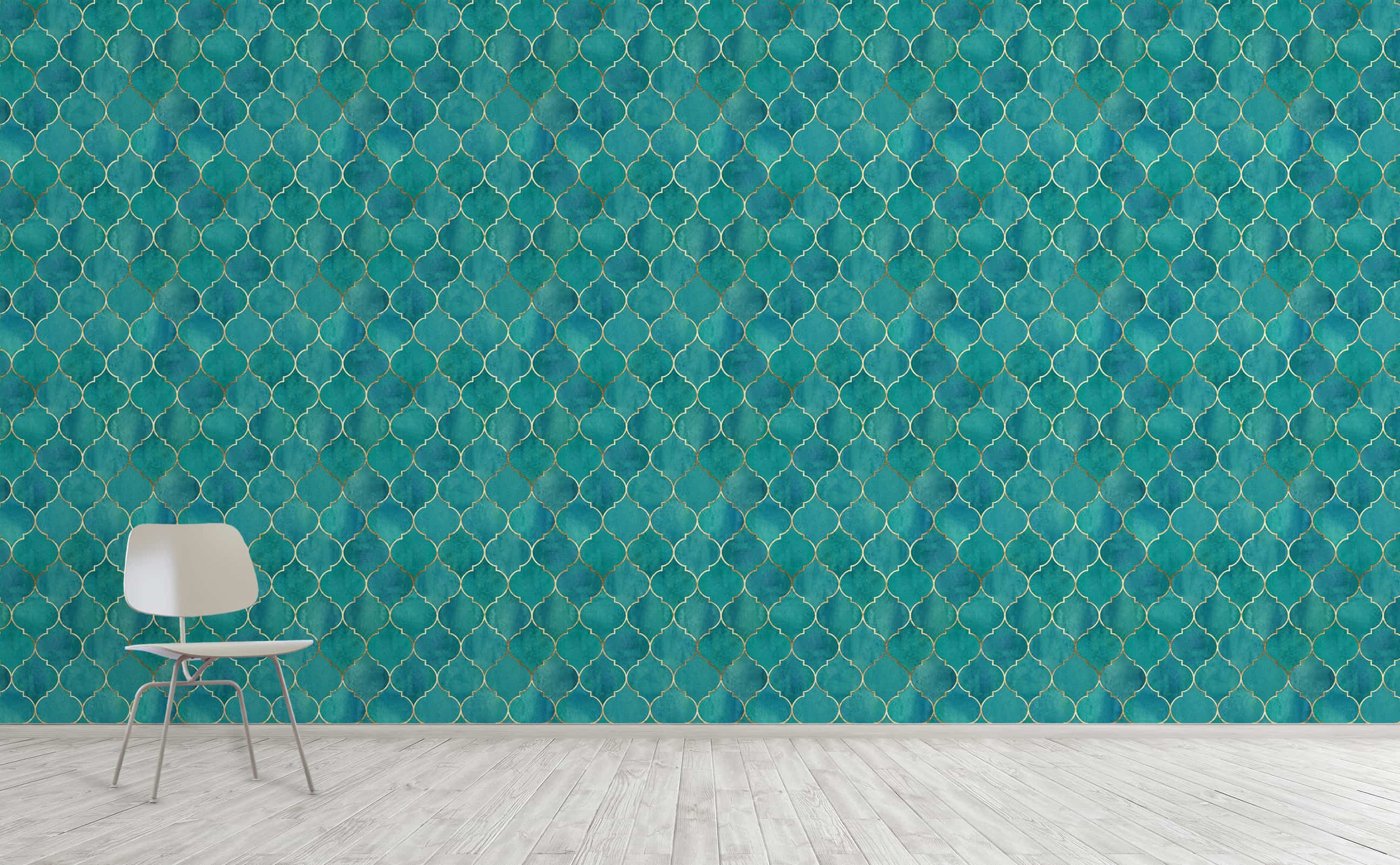 Turquoise Pattern Wallpaper