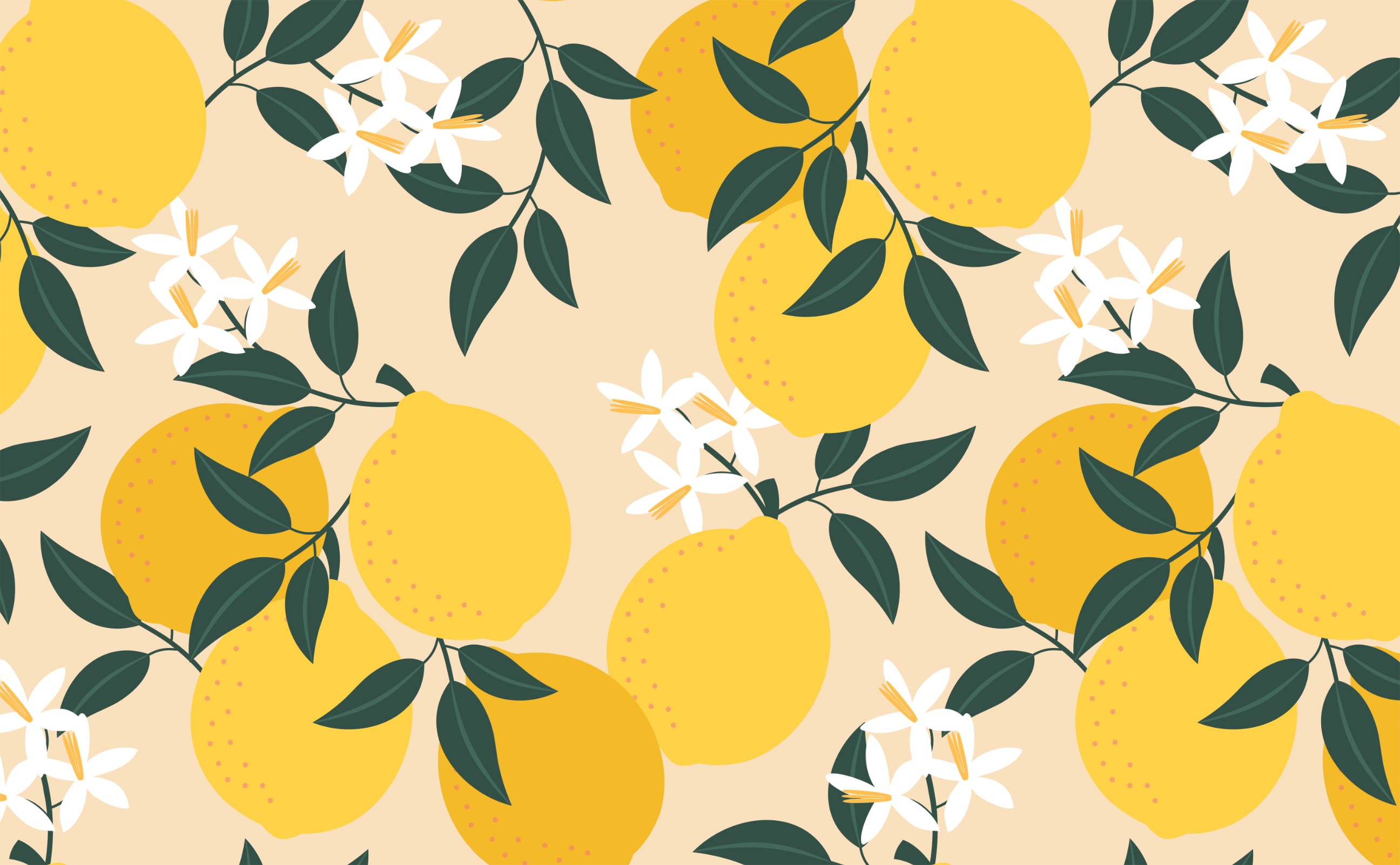 Lemon Tart Wallpaper Pattern by Walls Need Love┬«