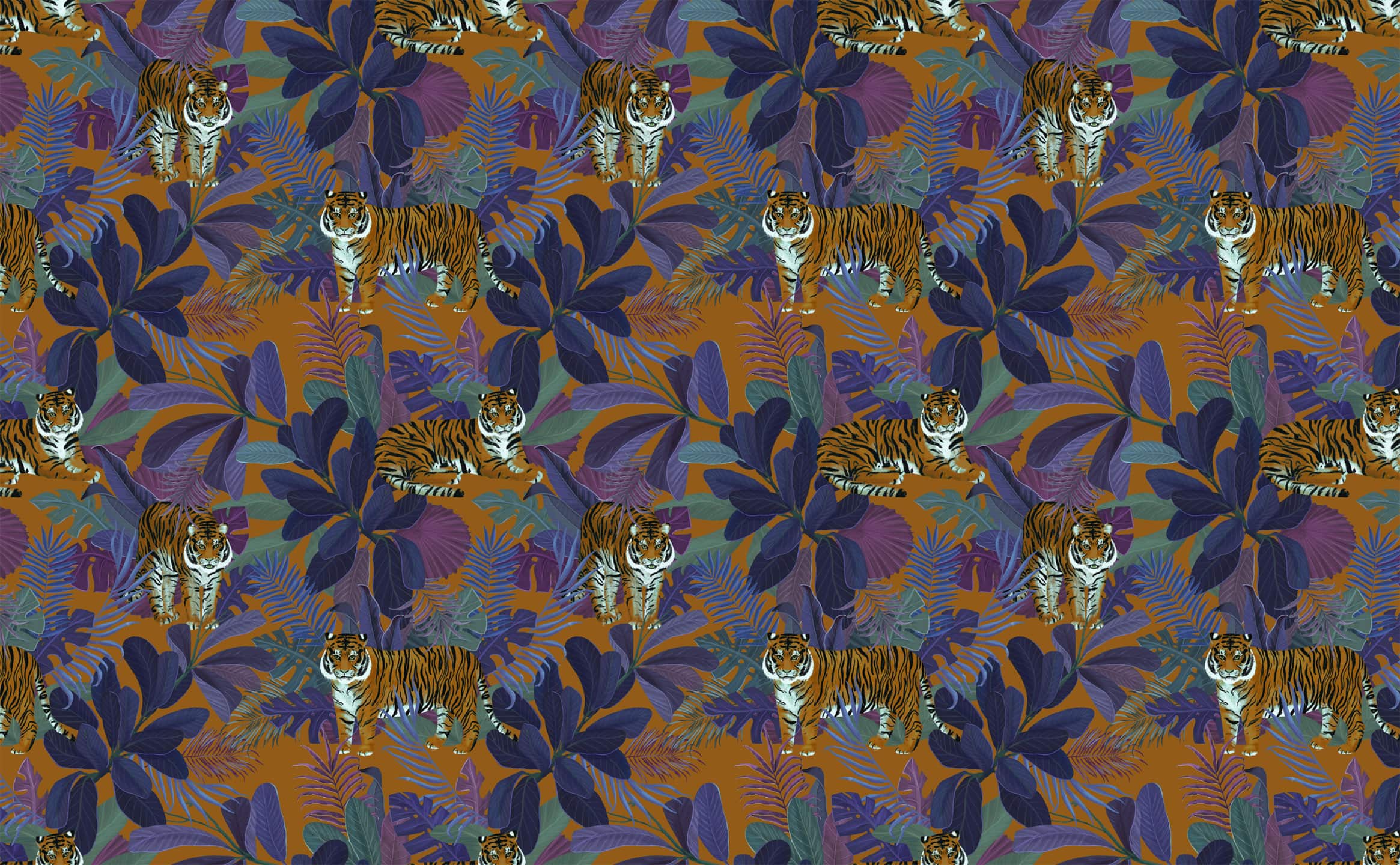 Royal Tiger Wallpaper Pattern by Walls Need Love®