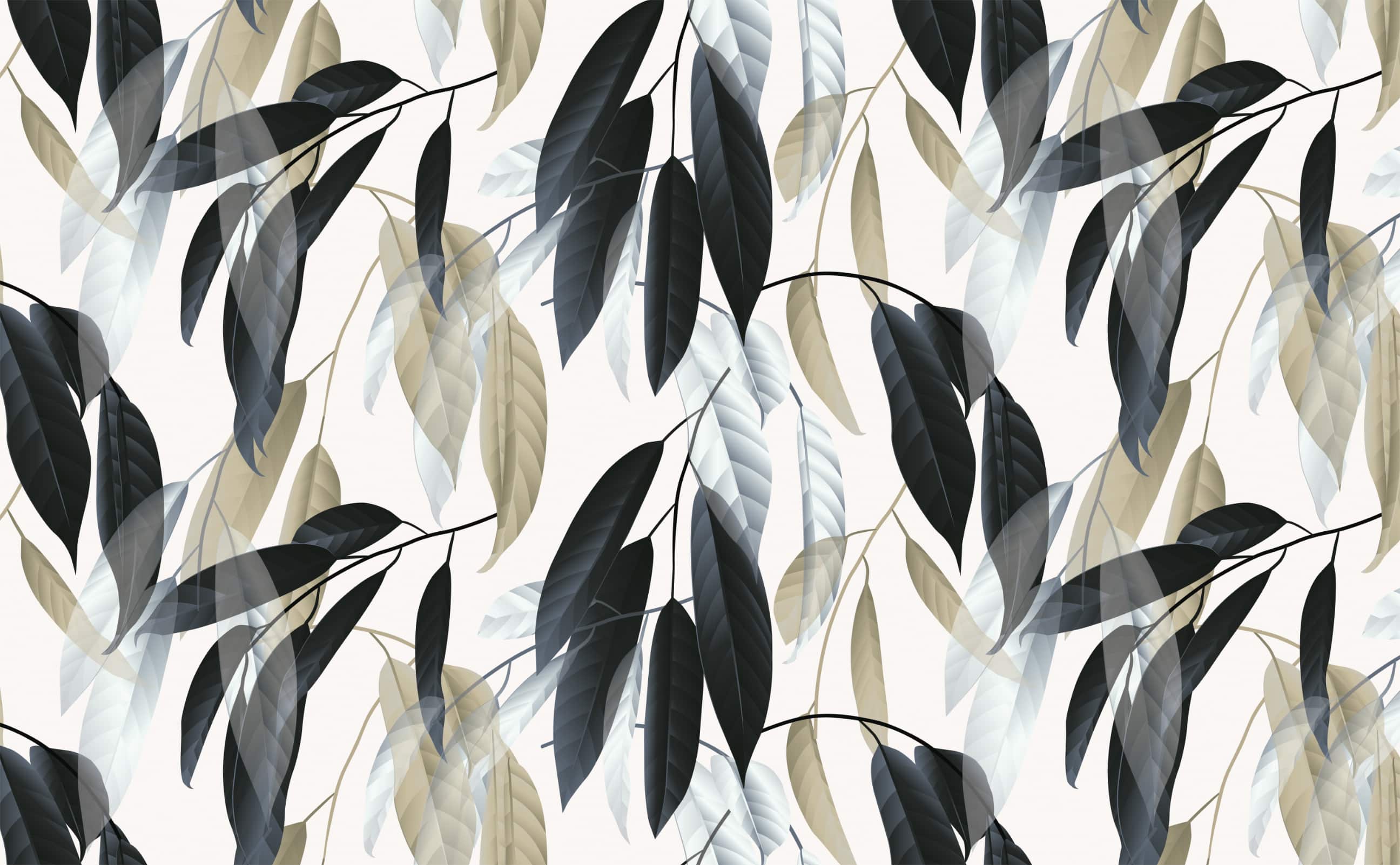 Shadow Botanical Wallpaper Pattern by Walls Need Love®